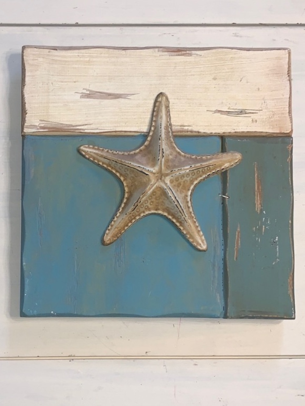 Hobby Lobby Coastal Starfish Wall Art Sea Green, Ocean Blue & Beige